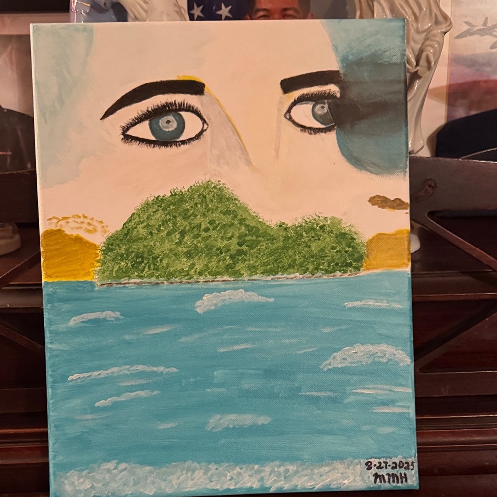Scenic Eye Art Canvas - Blue and Green - Picture 1 of 3